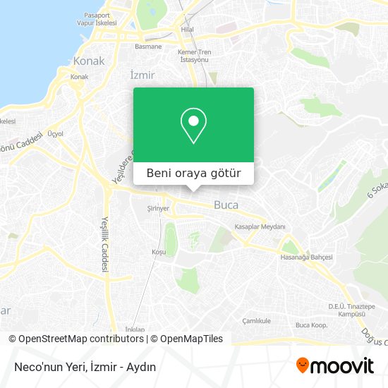Neco'nun Yeri harita