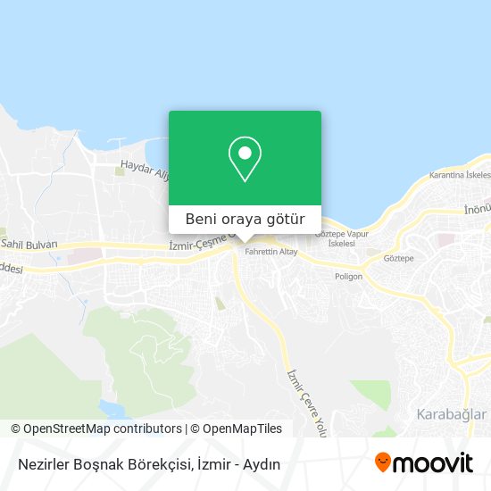 Nezirler Boşnak Börekçisi harita