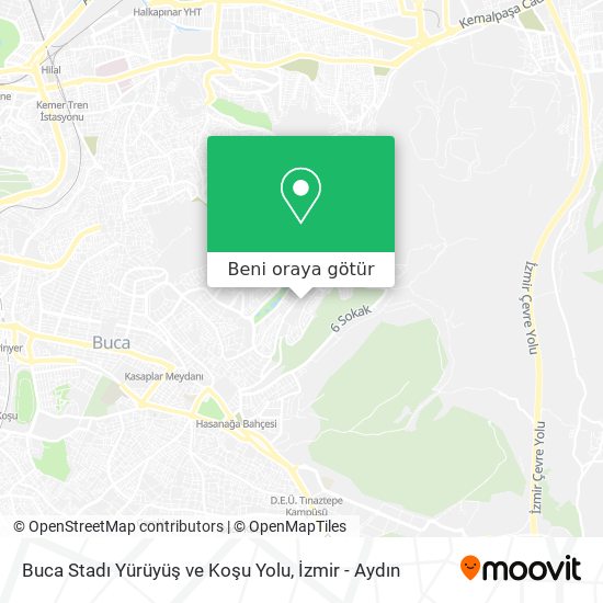 Buca Stadı Yürüyüş ve Koşu Yolu harita