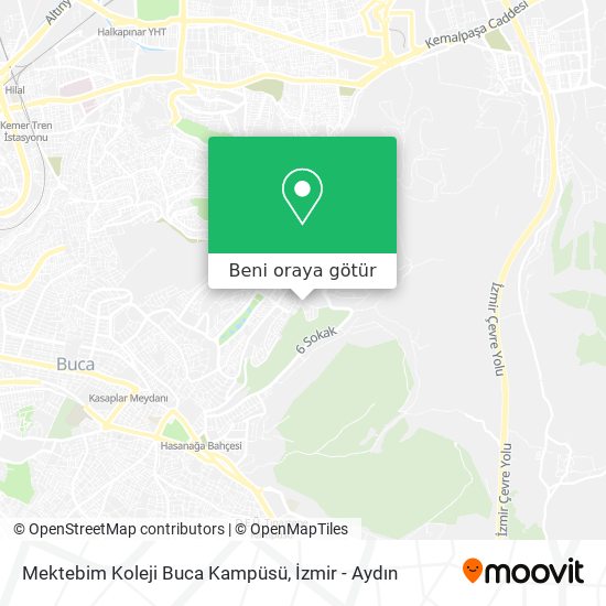 Mektebim Koleji Buca Kampüsü harita