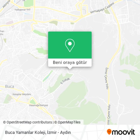 Buca Yamanlar Koleji harita