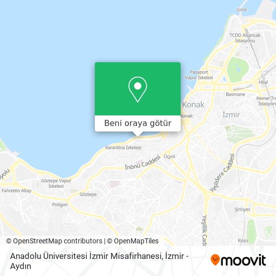 Anadolu Üniversitesi İzmir Misafirhanesi harita