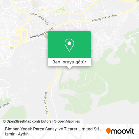 Bimsan Yedek Parça Sanayi ve Ticaret Limited Şti. harita