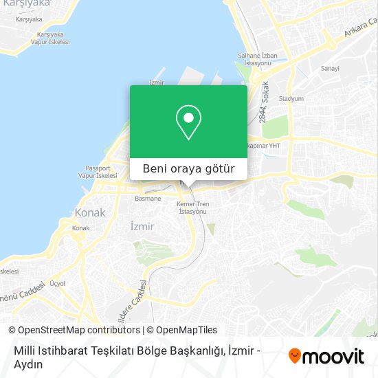 Milli Istihbarat Teşkilatı Bölge Başkanlığı harita