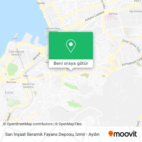 Sarı İnşaat Seramik Fayans Deposu harita