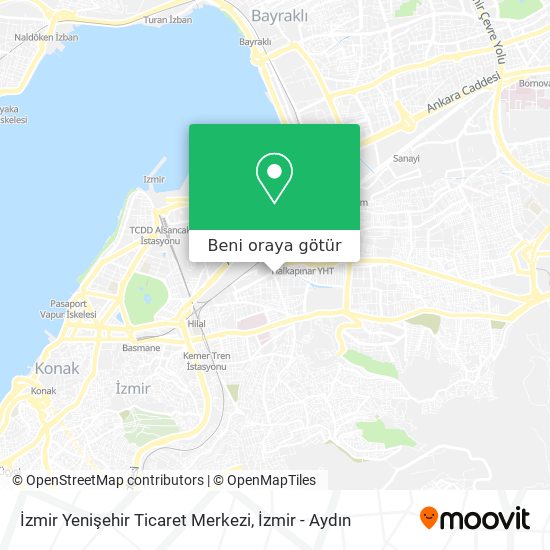 İzmir Yenişehir Ticaret Merkezi harita