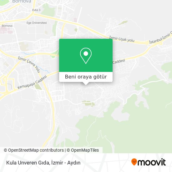 Kula Unveren Gıda harita