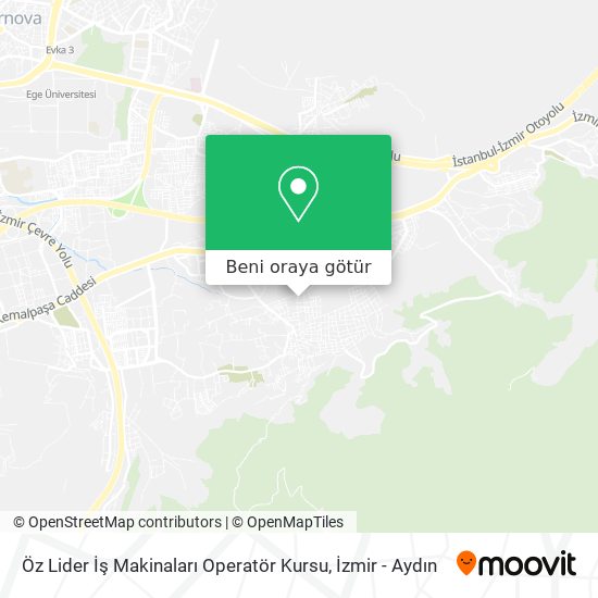 Öz Lider İş Makinaları Operatör Kursu harita