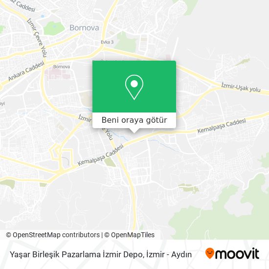 Yaşar Birleşik Pazarlama İzmir Depo harita