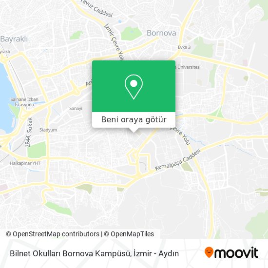 Bilnet Okulları Bornova Kampüsü harita