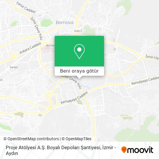 Proje Atölyesi A.Ş. Boyalı Depoları Şantiyesi harita