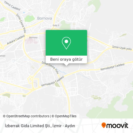 İzberrak Gida Limited Şti. harita