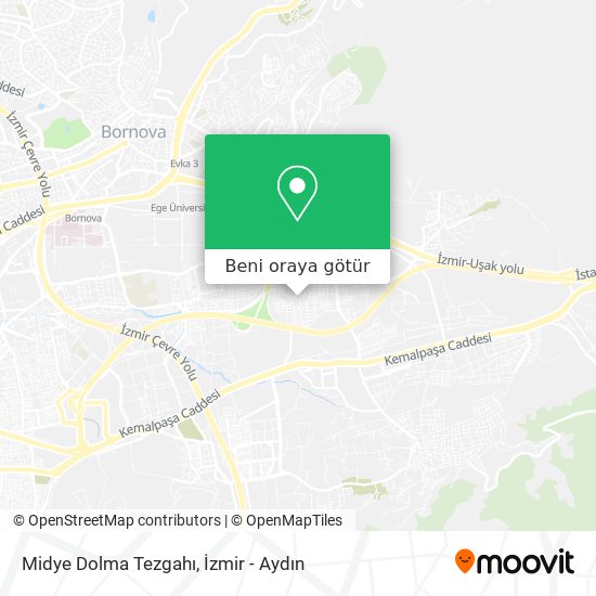 Midye Dolma Tezgahı harita