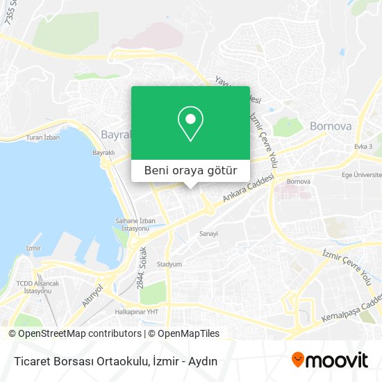 Ticaret Borsası Ortaokulu harita