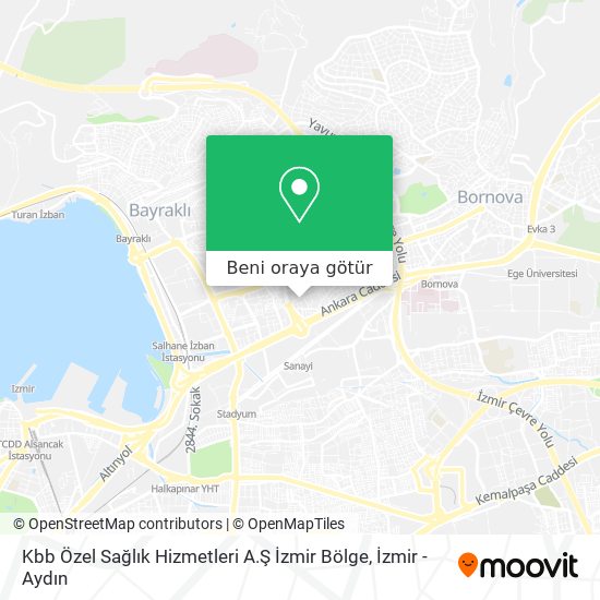 Kbb Özel Sağlık Hizmetleri A.Ş İzmir Bölge harita