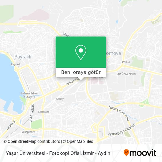 Yaşar Üniversitesi - Fotokopi Ofisi harita