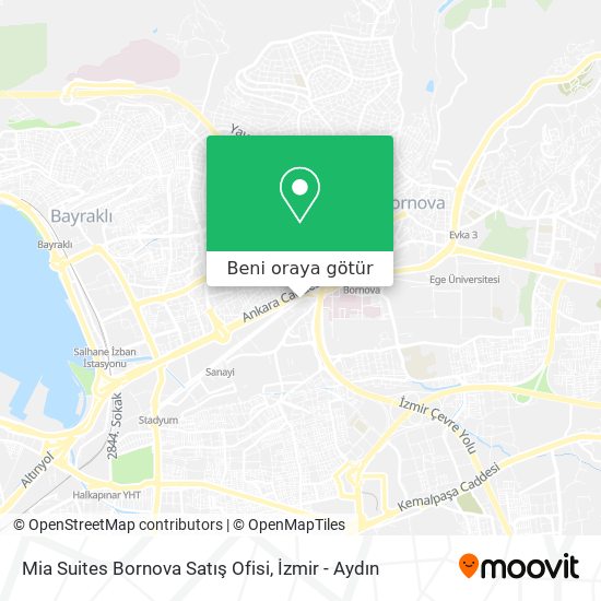 Mia Suites Bornova Satış Ofisi harita