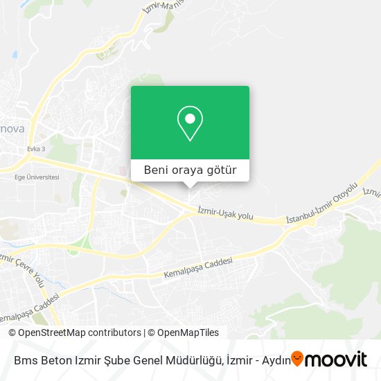 Bms Beton Izmir Şube Genel Müdürlüğü harita