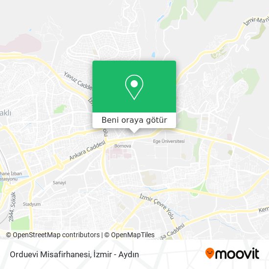 Orduevi Misafirhanesi harita