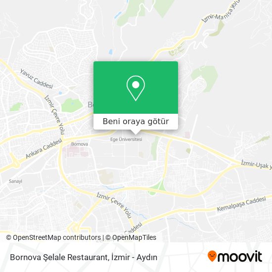 Bornova Şelale Restaurant harita