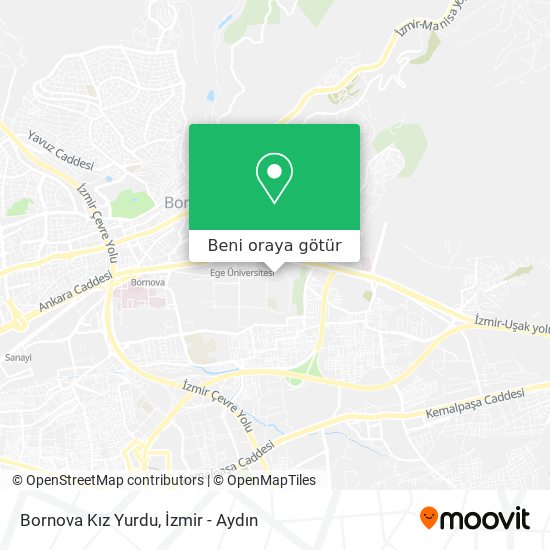 Bornova Kız Yurdu harita