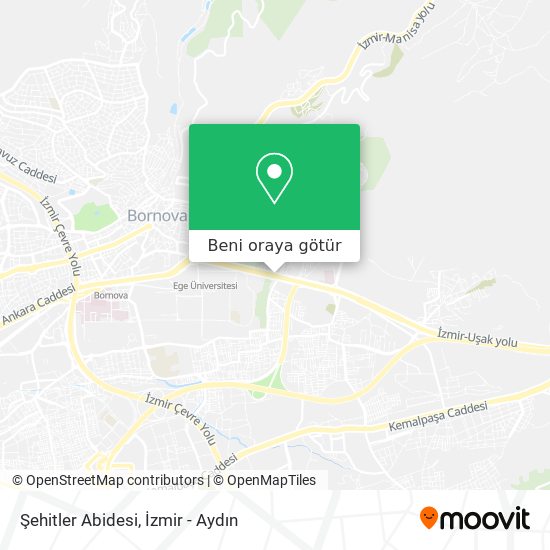 Şehitler Abidesi harita