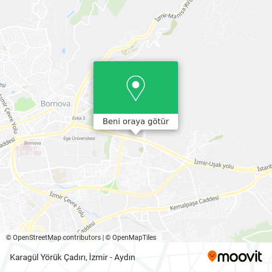Karagül Yörük Çadırı harita