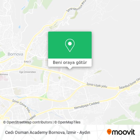 Cedı Osman Academy Bornova harita