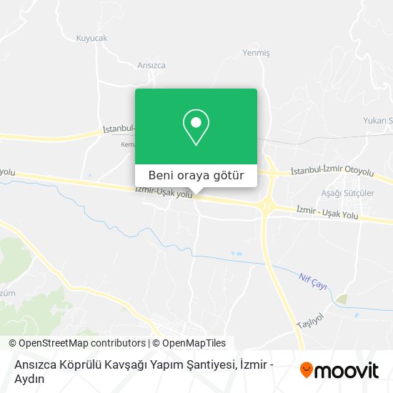 Ansızca Köprülü Kavşağı Yapım Şantiyesi harita