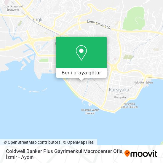 Coldwell Banker Plus Gayrimenkul Macrocenter Ofis harita