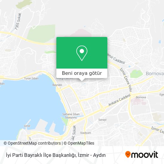 İyi Parti Bayraklı İlçe Başkanlığı harita