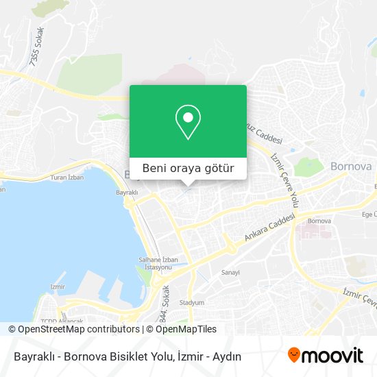 Bayraklı - Bornova Bisiklet Yolu harita