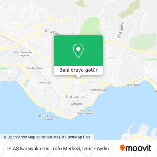 TEİAŞ Karşıyaka Gis Trafo Merkezi harita