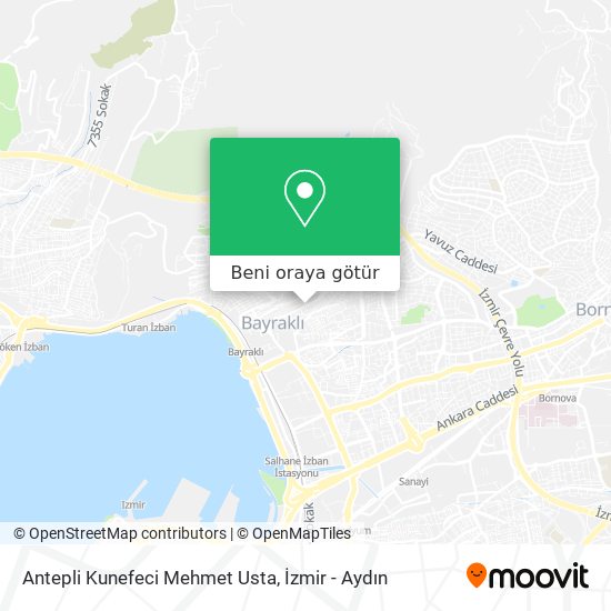 Antepli Kunefeci Mehmet Usta harita
