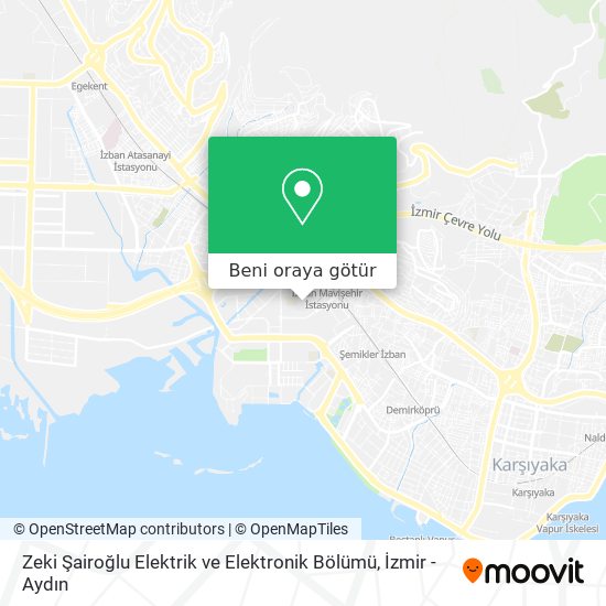 Zeki Şairoğlu Elektrik ve Elektronik Bölümü harita