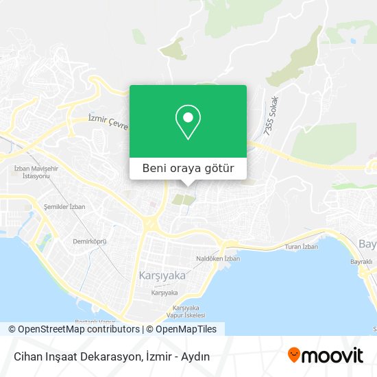 Cihan Inşaat Dekarasyon harita