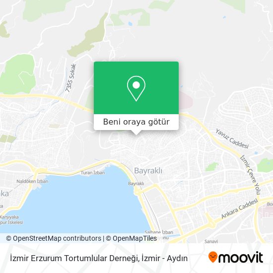 İzmir Erzurum Tortumlular Derneği harita