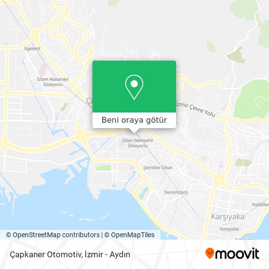 Çapkaner Otomotiv harita