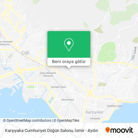 Karşıyaka Cumhuriyet Düğün Salonu harita