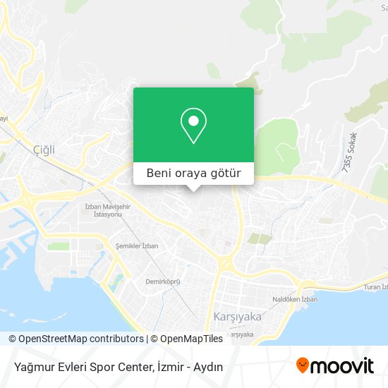 Yağmur Evleri Spor Center harita