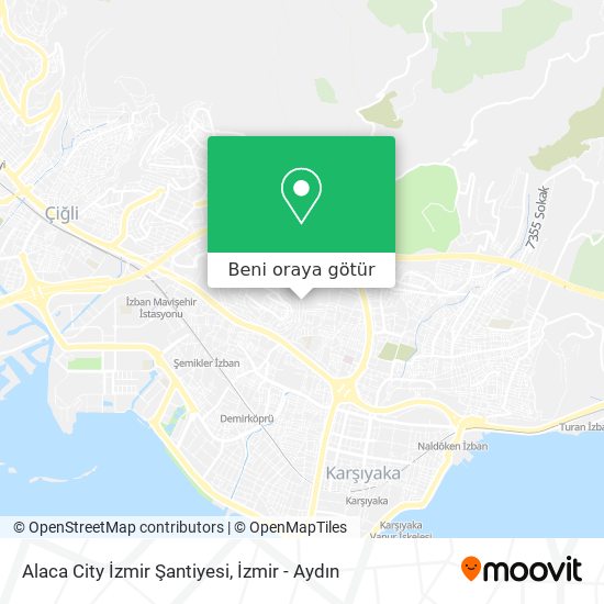 Alaca City İzmir Şantiyesi harita
