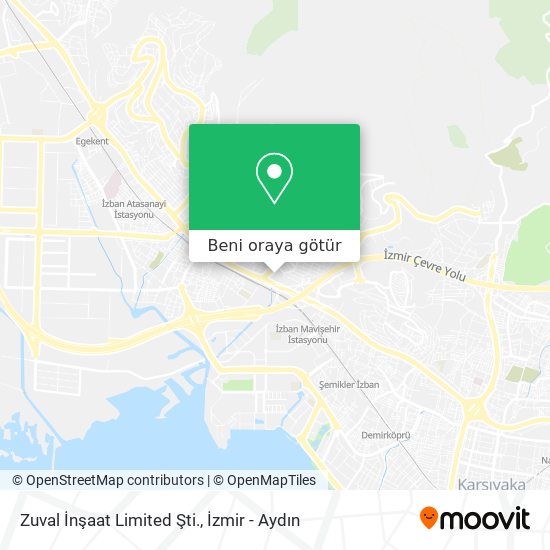 Zuval İnşaat Limited Şti. harita