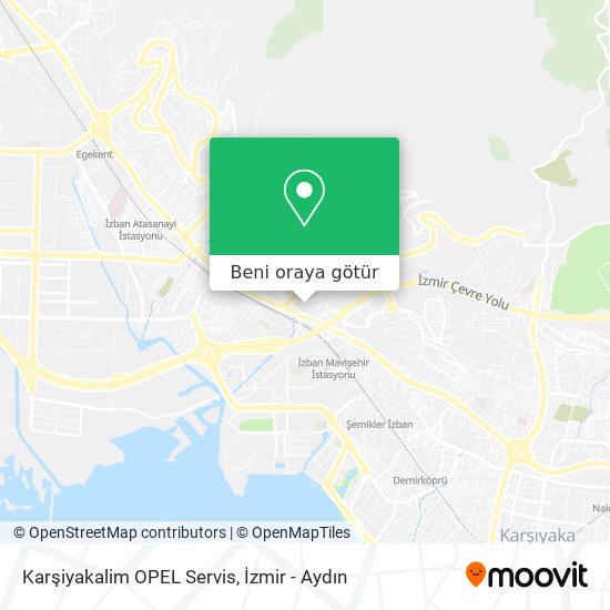 Karşiyakalim OPEL Servis harita