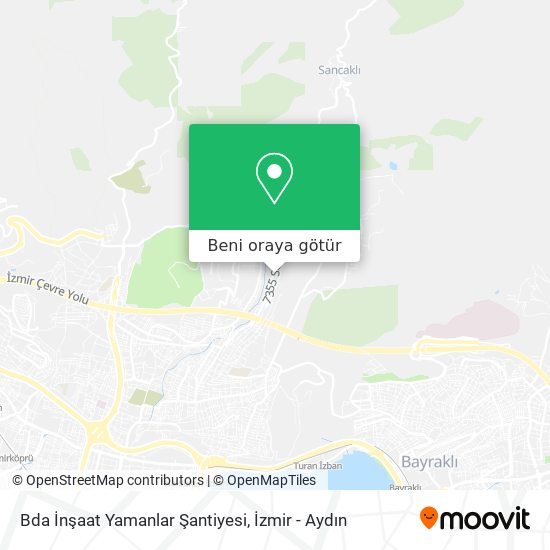 Bda İnşaat Yamanlar Şantiyesi harita