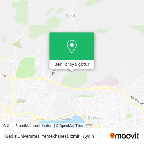Gediz Üniversitesi Yemekhanesi harita