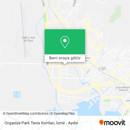 Organize Park Tenis Kortları harita