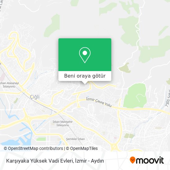 Karşıyaka Yüksek Vadi Evleri harita