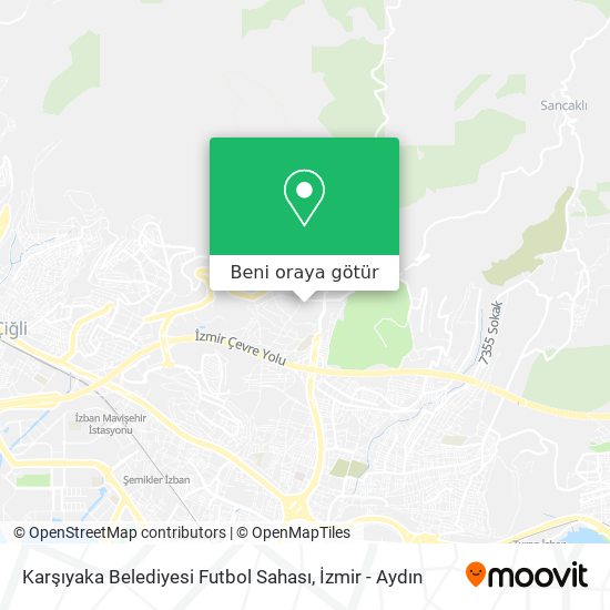 Karşıyaka Belediyesi Futbol Sahası harita