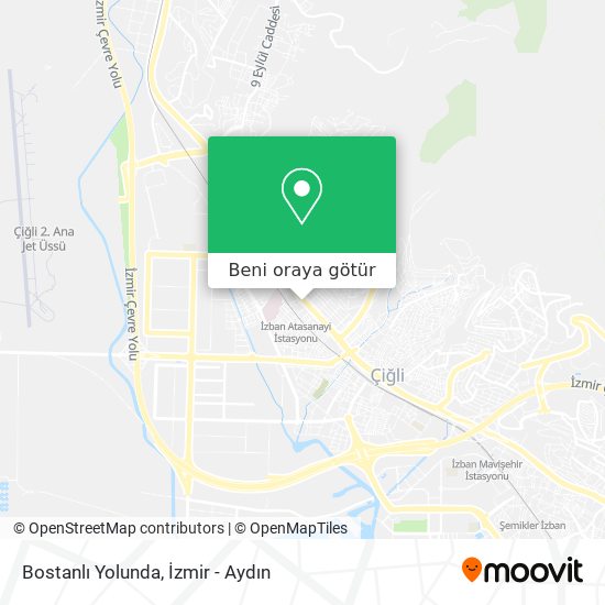 Bostanlı Yolunda harita