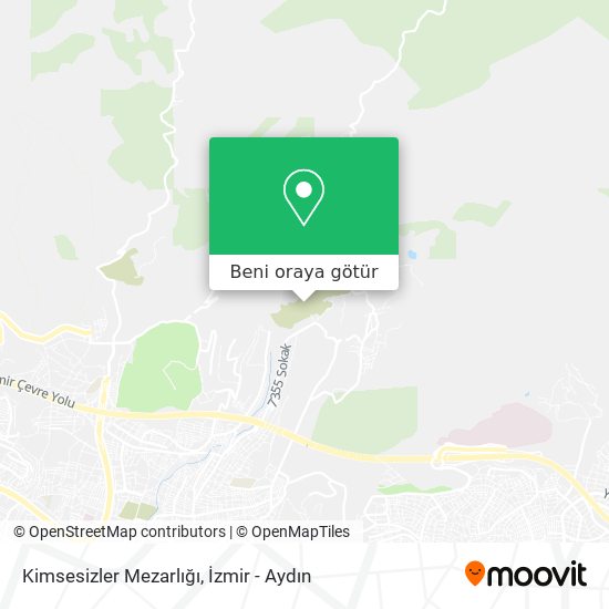 Kimsesizler Mezarlığı harita